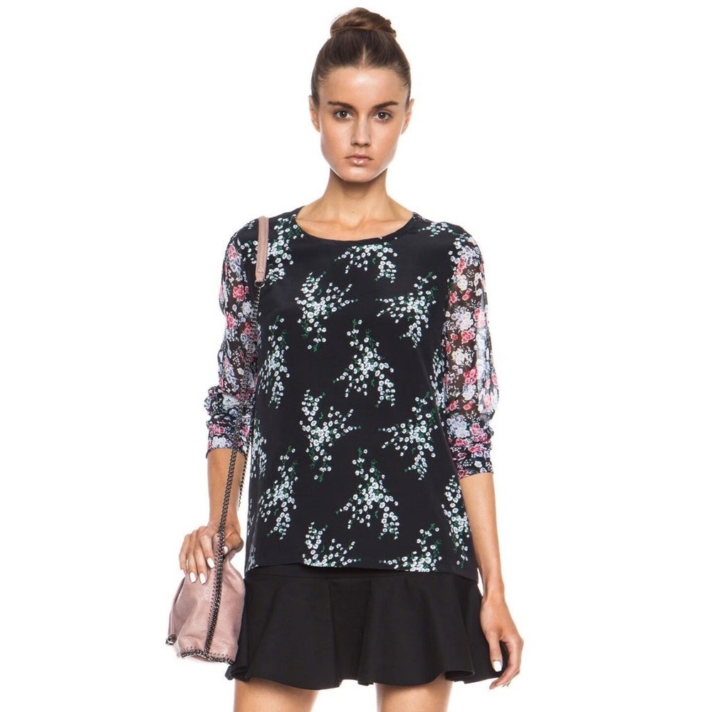 Equipment Femme XS Liam Floral Silk Top
